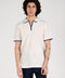 MESH POLO WITH TIPPING RIB PLACKET