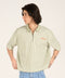 BOXY FIT ZIP PLACKET PRINTED POLO