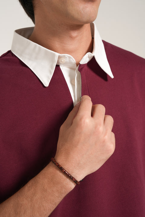 RELAXED FIT RUGBY POLO