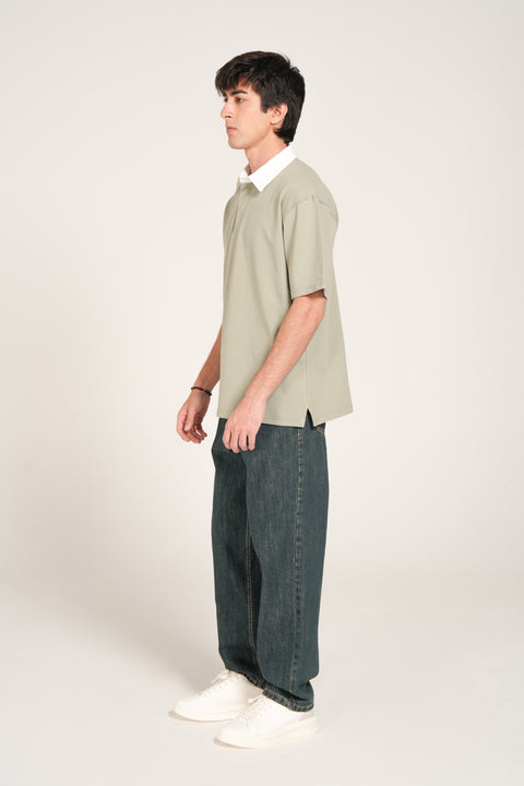 RELAXED FIT RUGBY POLO