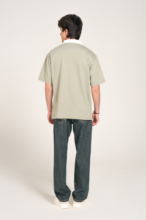 RELAXED FIT RUGBY POLO