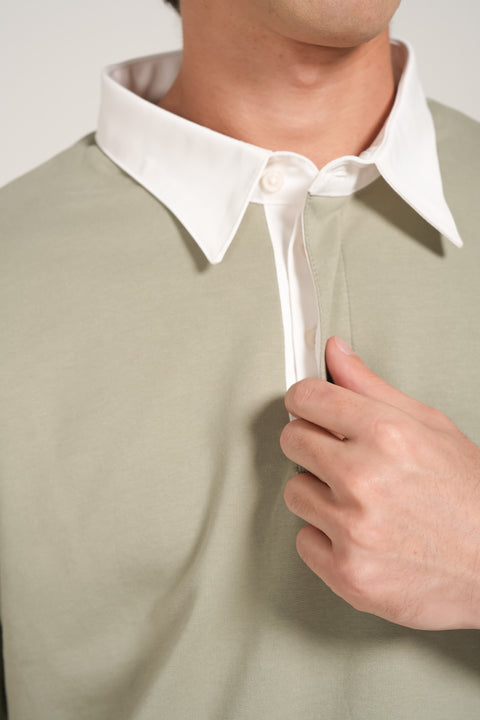 RELAXED FIT RUGBY POLO