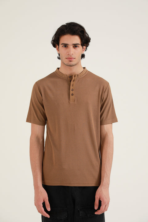 MODAL TEXTURED HENLEY