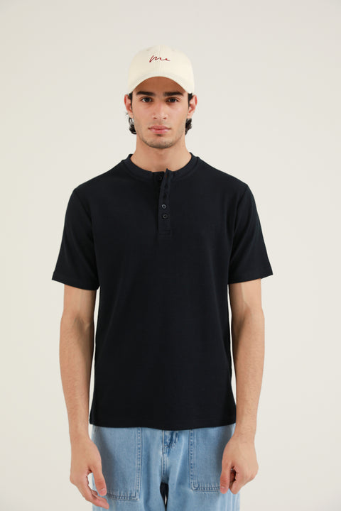 MODAL TEXTURED HENLEY