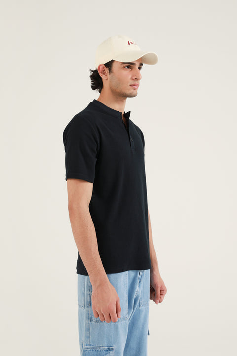 MODAL TEXTURED HENLEY