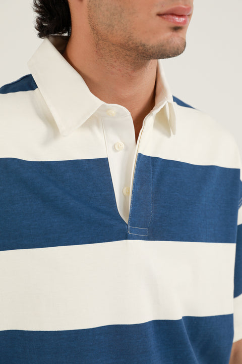 BAGGY FIT STRIPER POLO