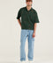 BOXY FIT TEXTURED PRINTED POLO