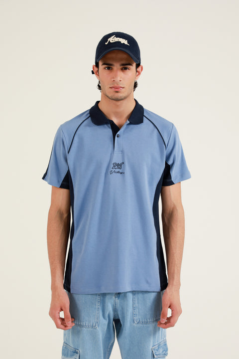 RAGLAN SLEEVE CONTRAST COLLAR POLO