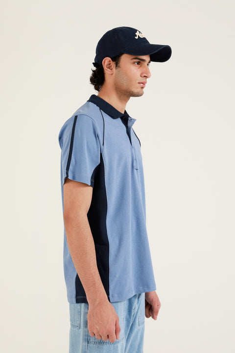 RAGLAN SLEEVE CONTRAST COLLAR POLO