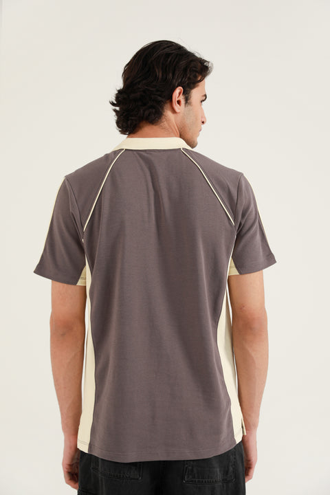 RAGLAN SLEEVE CONTRAST COLLAR POLO