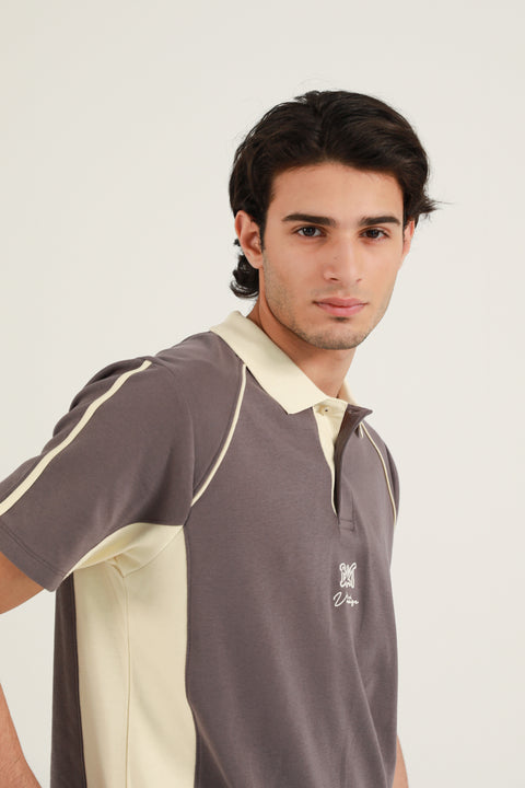 RAGLAN SLEEVE CONTRAST COLLAR POLO
