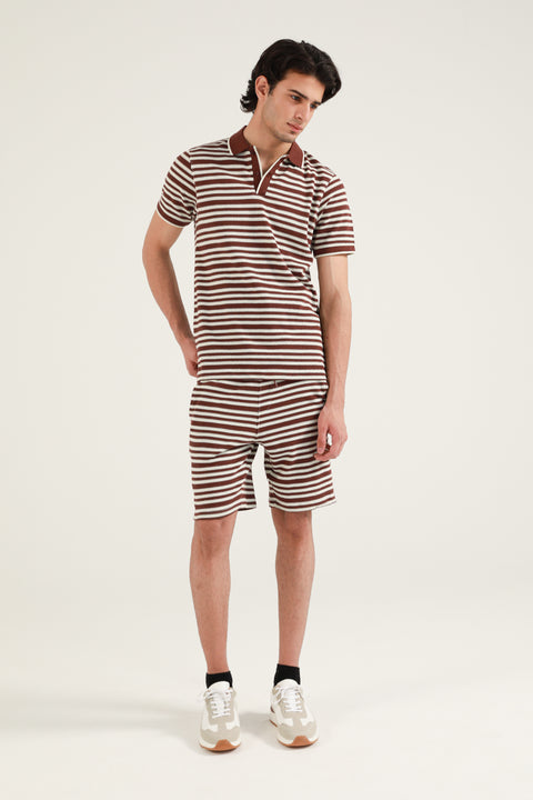 TEXTURED STRIPED POLO