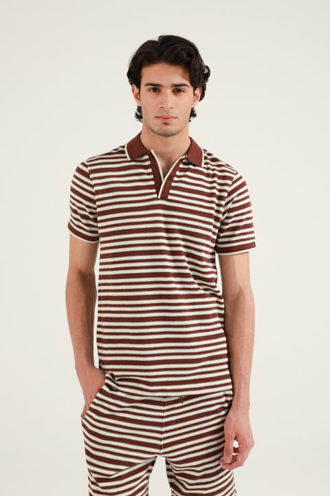 TEXTURED STRIPED POLO