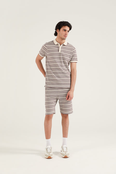 TEXTURED STRIPED POLO