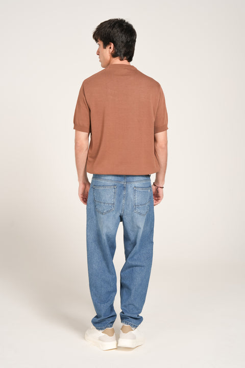 TEXTURED KNITTED TEE