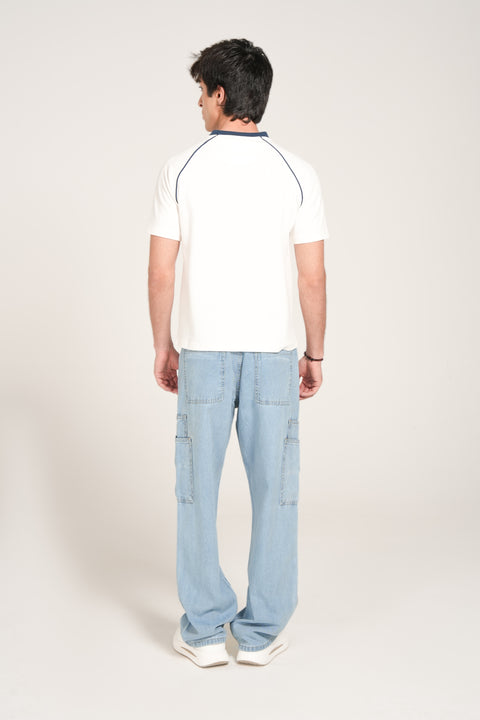SLIM CROPPED TEXTURED TEE