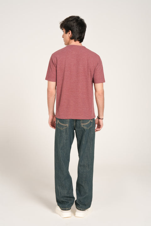 TEXTURED MELANGE TEE