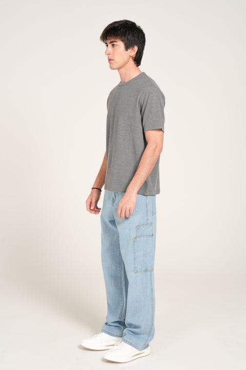 TEXTURED MELANGE TEE