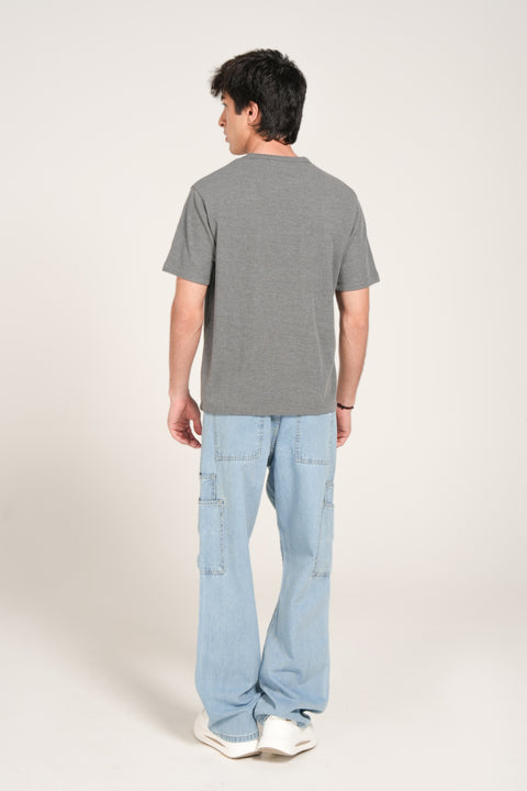TEXTURED MELANGE TEE