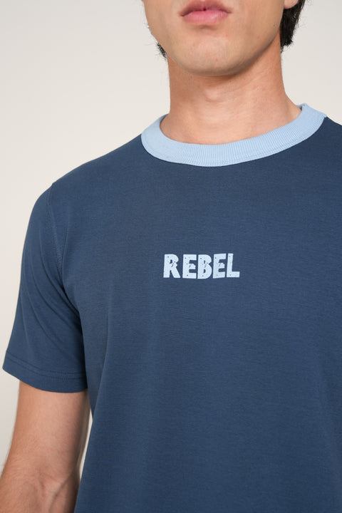 SLIM CROPPED CONTRAST RIB TEE