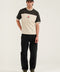 RELAXED FIT CONTRAST PANEL TEE