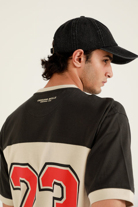 RELAXED FIT CONTRAST PANEL TEE