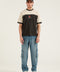 RELAXED FIT CONTRAST PANEL TEE