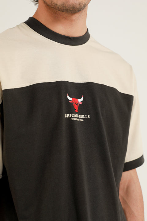 RELAXED FIT CONTRAST PANEL TEE