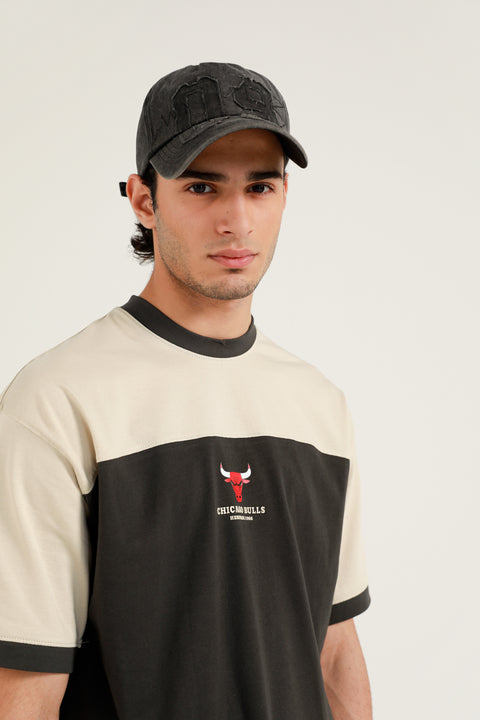 RELAXED FIT CONTRAST PANEL TEE