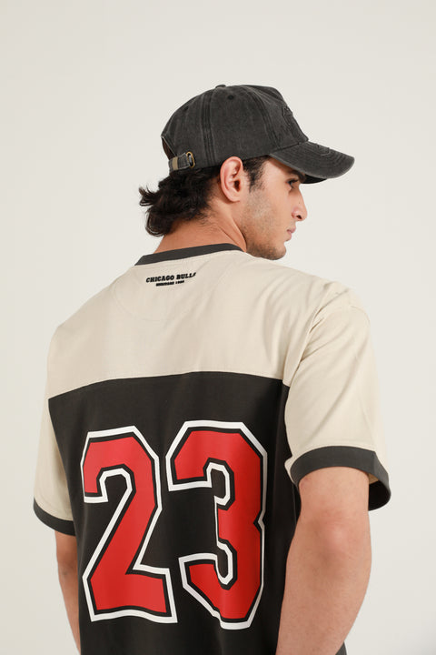 RELAXED FIT CONTRAST PANEL TEE