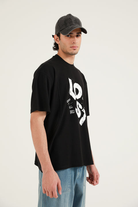 BAGGY FIT GRAPHIC MODAL TEE