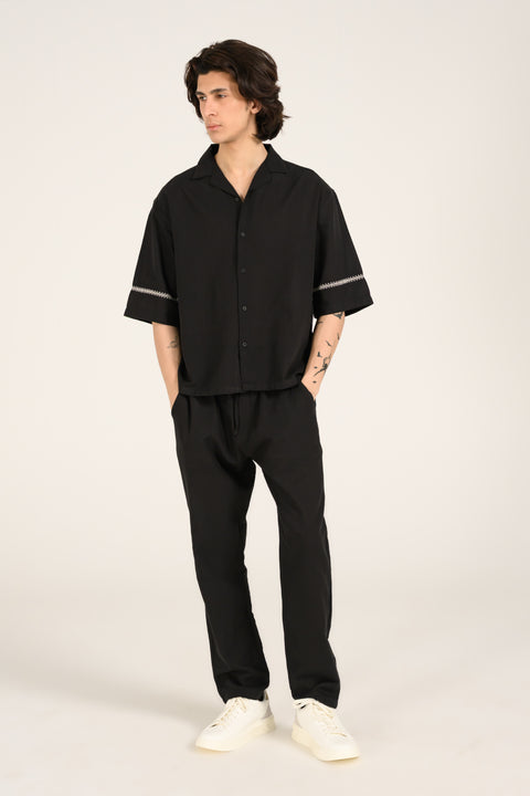 BOXY FIT RESORT COLLAR SHIRT