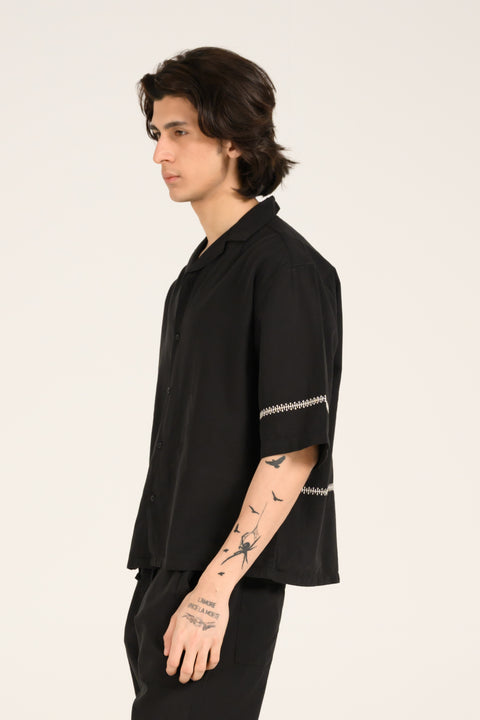 BOXY FIT RESORT COLLAR SHIRT