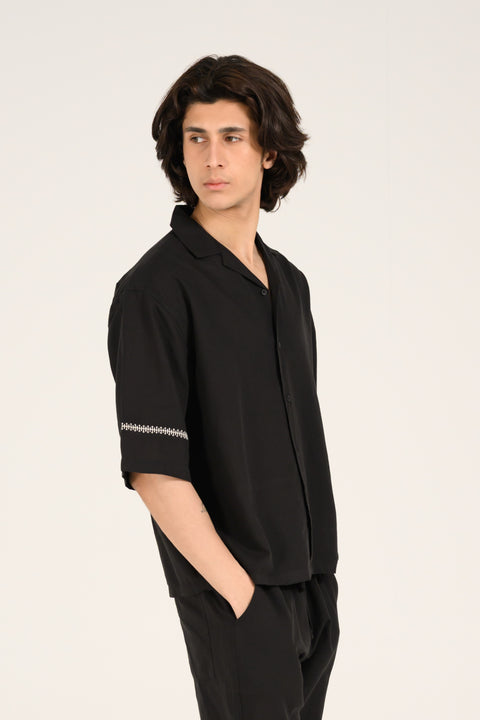 BOXY FIT RESORT COLLAR SHIRT