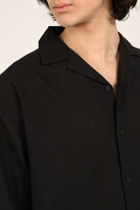 BOXY FIT RESORT COLLAR SHIRT