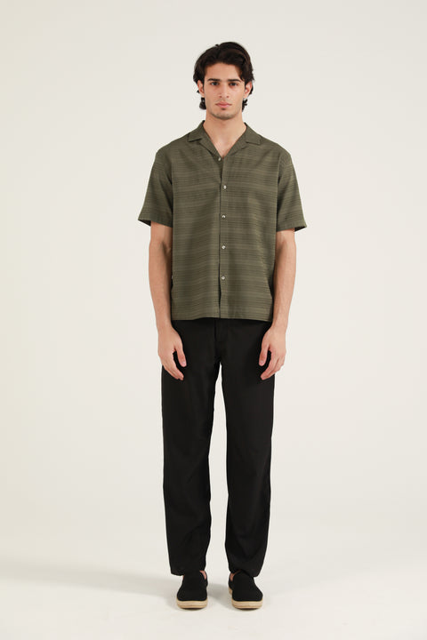 RELAXED FIT DOBBY SHIRT