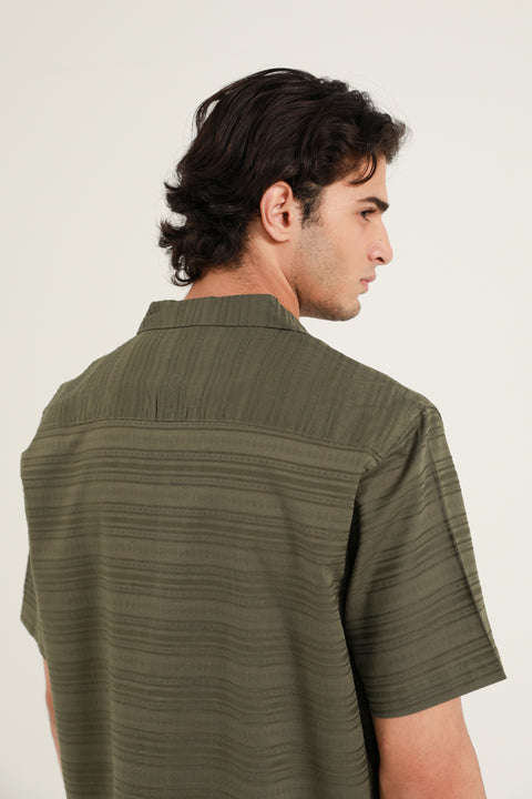 RELAXED FIT DOBBY SHIRT