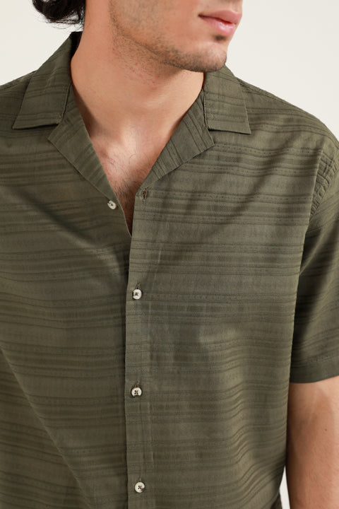 RELAXED FIT DOBBY SHIRT