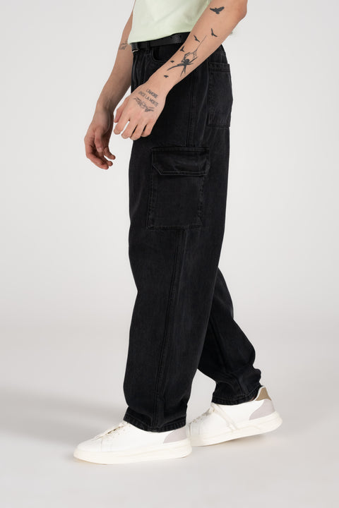 BAGGY FIT CARGO DENIM