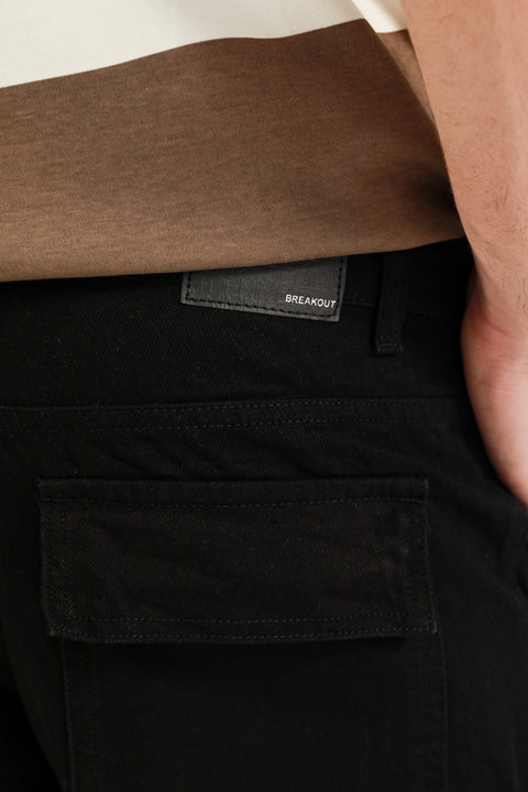 WIDE LEG FIT CARGO DENIM