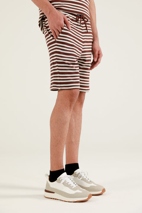TEXTURED STRIPED SHORTS