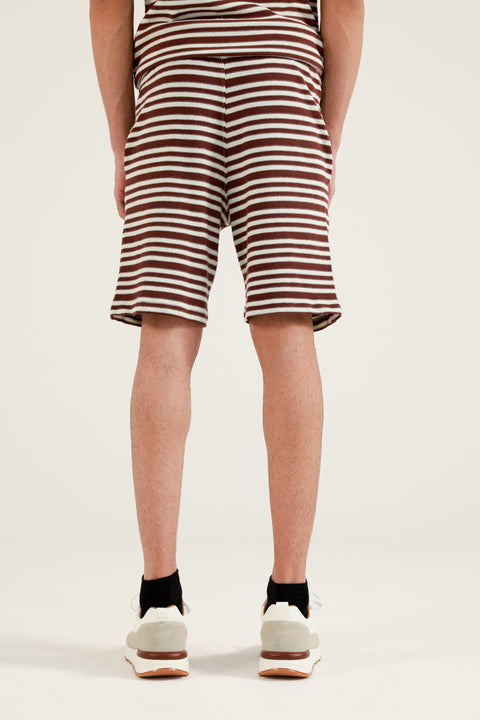 TEXTURED STRIPED SHORTS