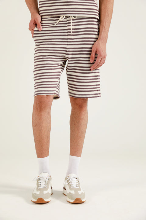 TEXTURED STRIPED SHORTS