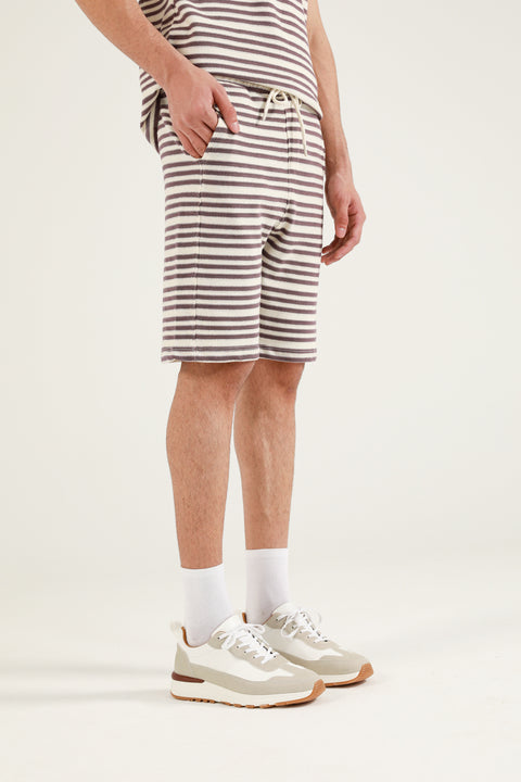 TEXTURED STRIPED SHORTS