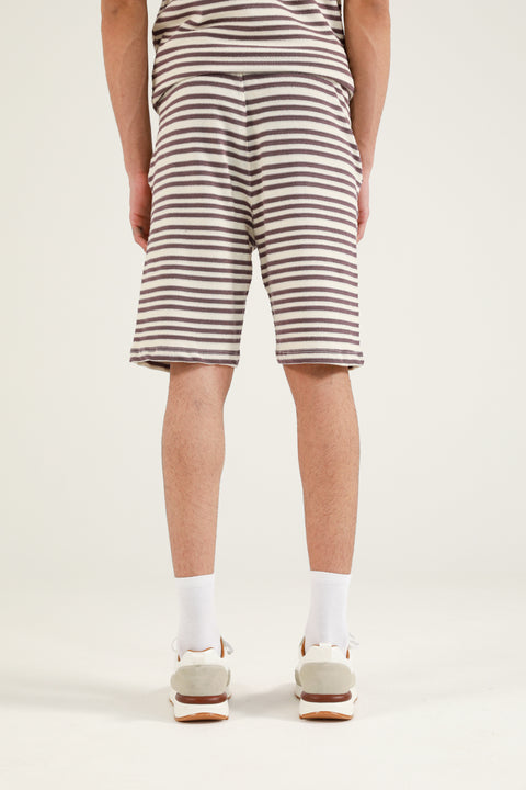 TEXTURED STRIPED SHORTS