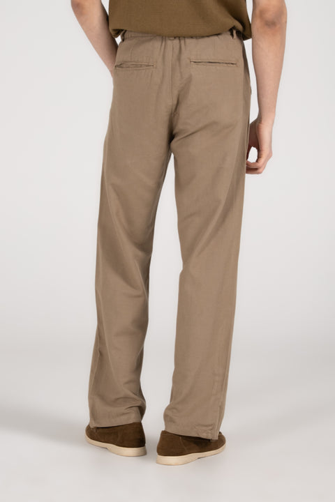 LINEN TROUSER WITH ADJUSTABLE WAIST