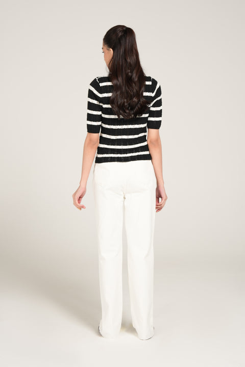 STRIPED KNIT TOP