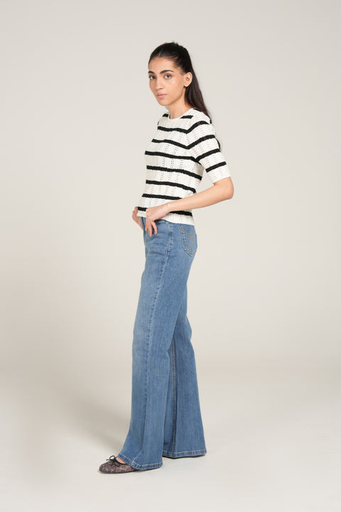 STRIPED KNIT TOP
