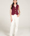 KNIT TOP WITH ACCENT BUTTONS