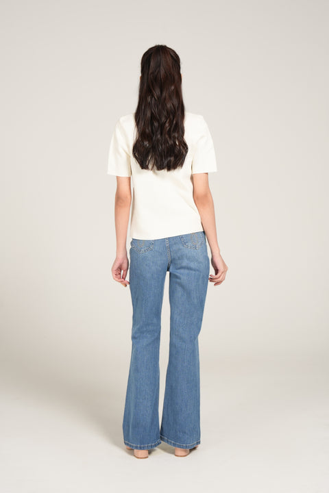KNITTED BUTTON DOWN TOP